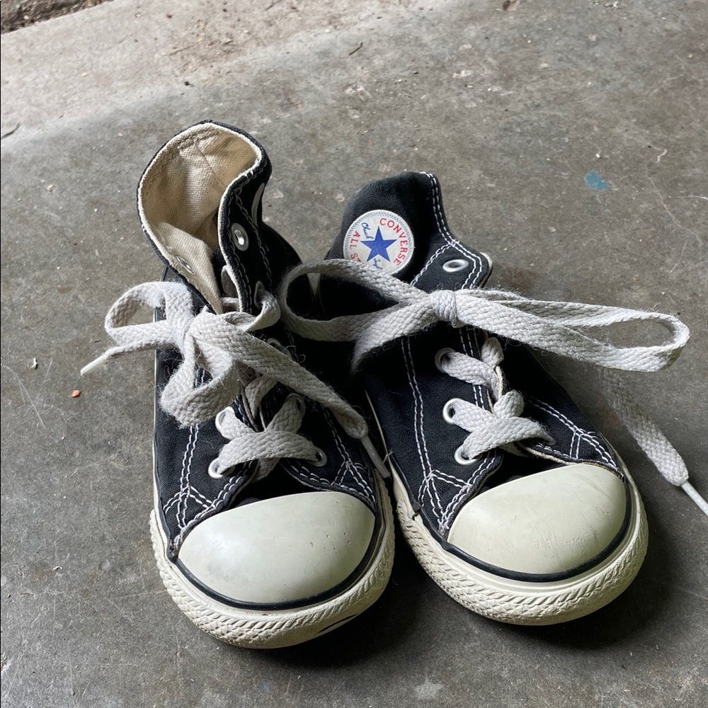 Converse Kids Black and White High-Top Sneakers
